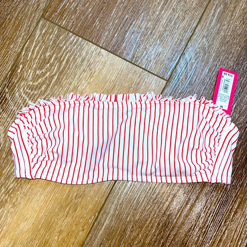NWT Xhiliration Bandeau Bikini Top